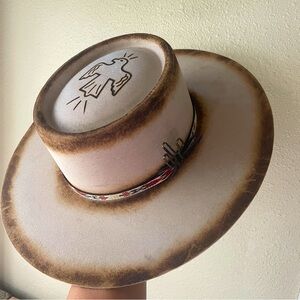NWT Distressed Western Brim Hat